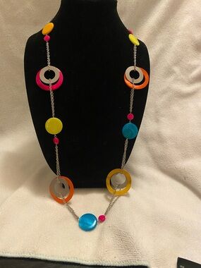 Colorful Multi-Disc  Necklace